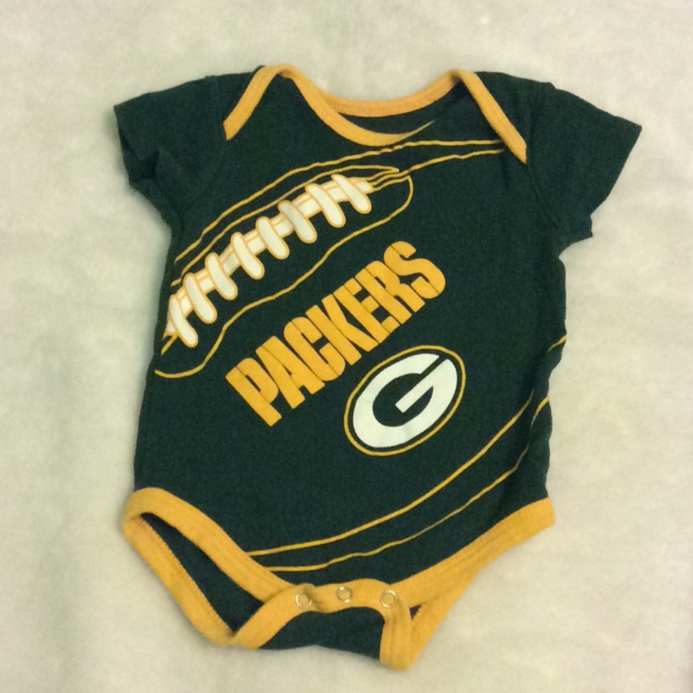 NFL Green Bay Packers 1pc Snap Outfit Sz 6/9M